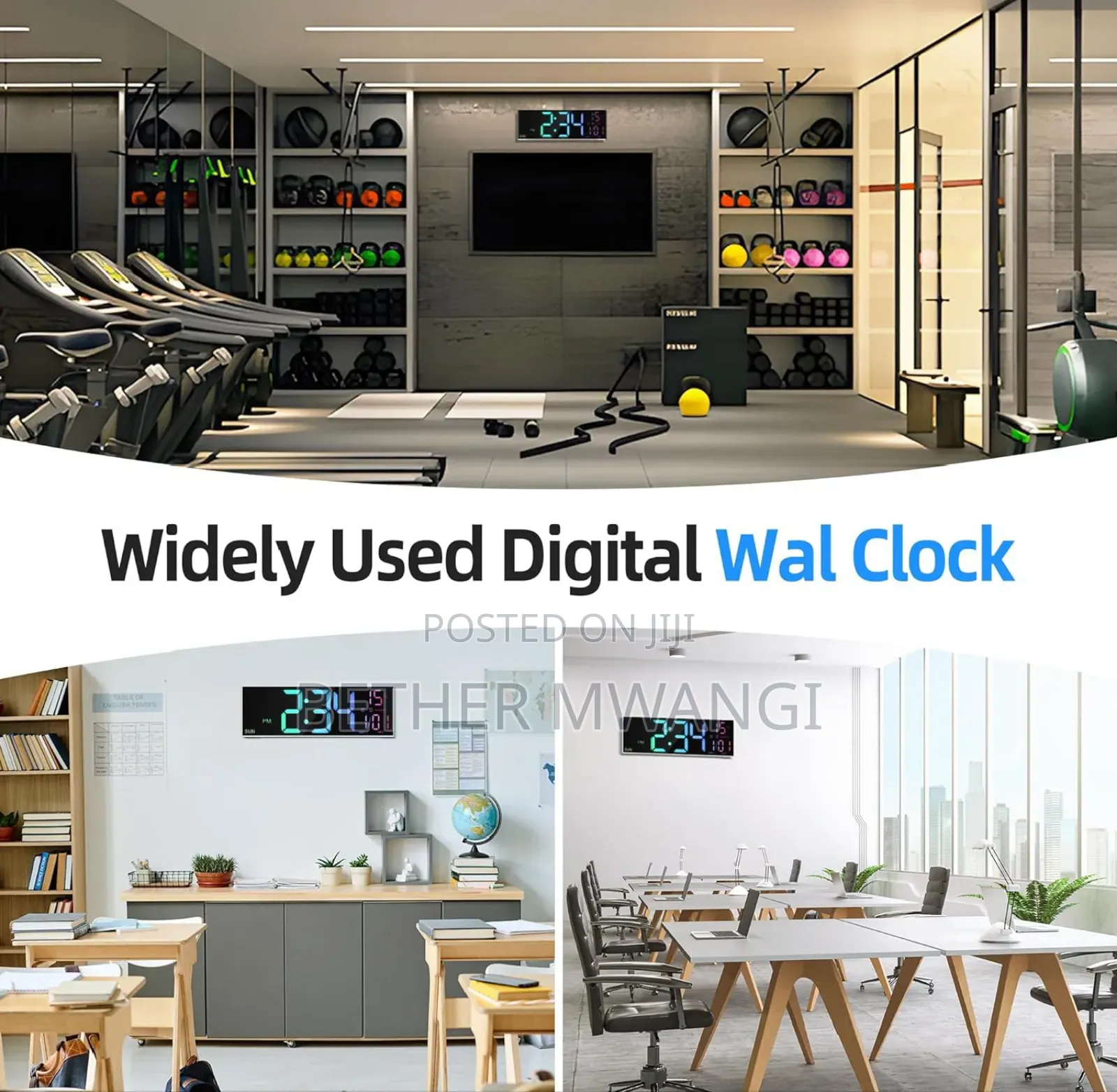 Large Digital Wall Clock With Remote Control in Kenya