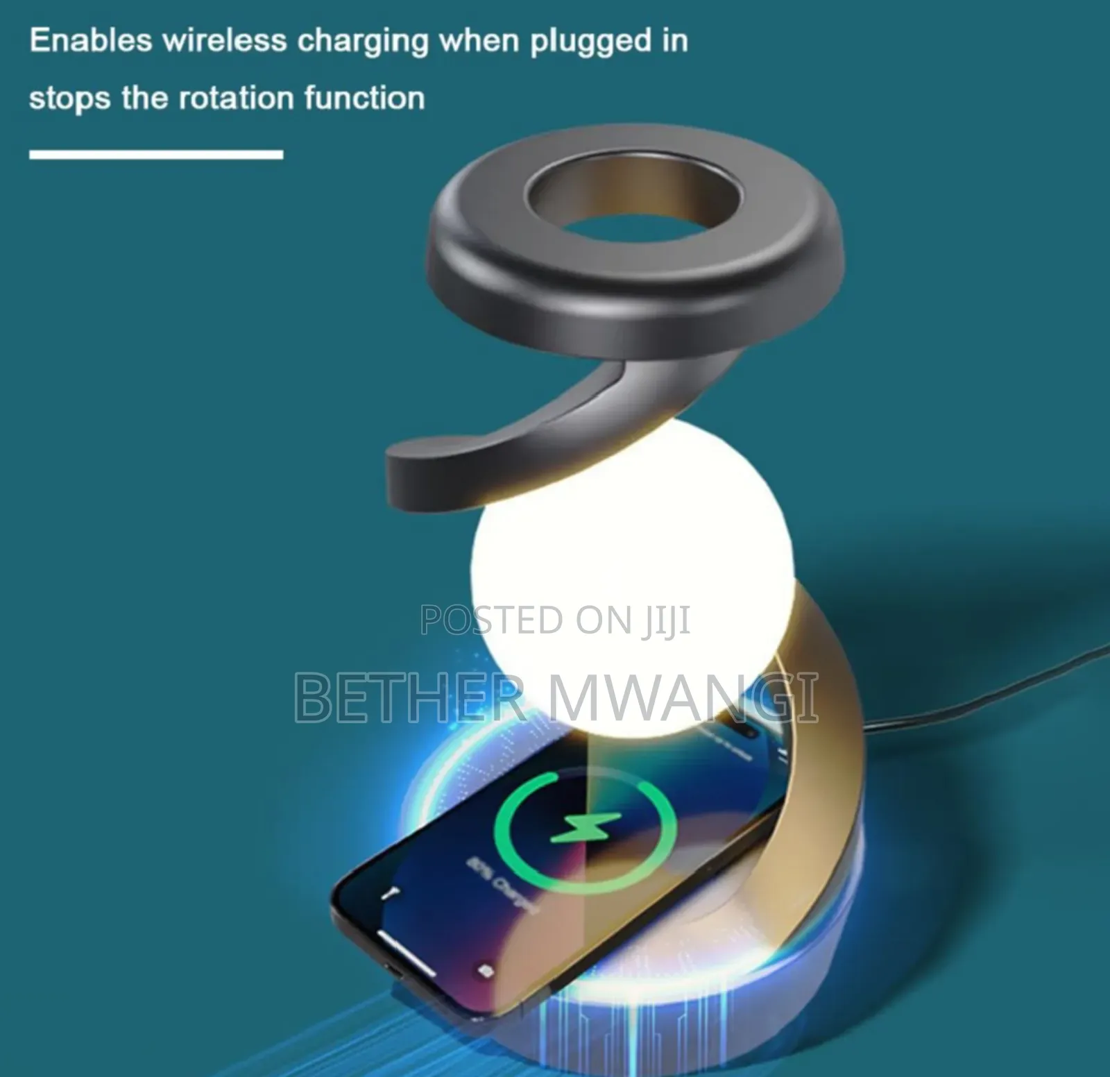 Rotating Motion Sensor Lamp With Wireless Charger In Kenya