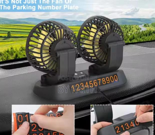 12/24v Car Fan With Double Fan