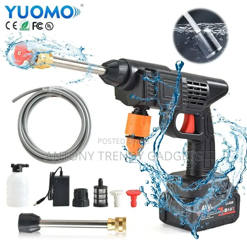Cordless Car Washer – High Pressure Spray Gun Cleaner
