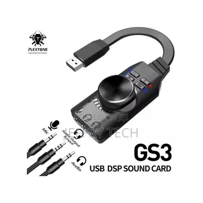 Plextone Virtual Usb Sound Card Converter Adapter