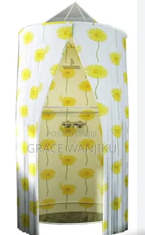 *Portable Foldable Round Waterproof Fabric Shower Cubicle