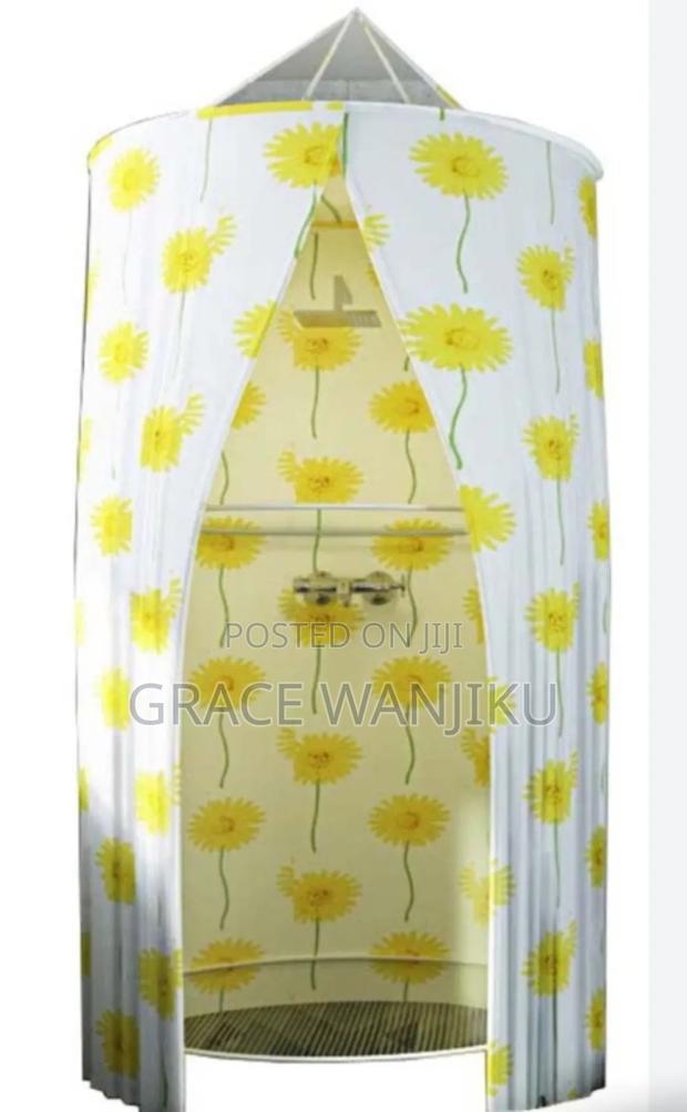*Portable Foldable Round Waterproof Fabric Shower Cubicle