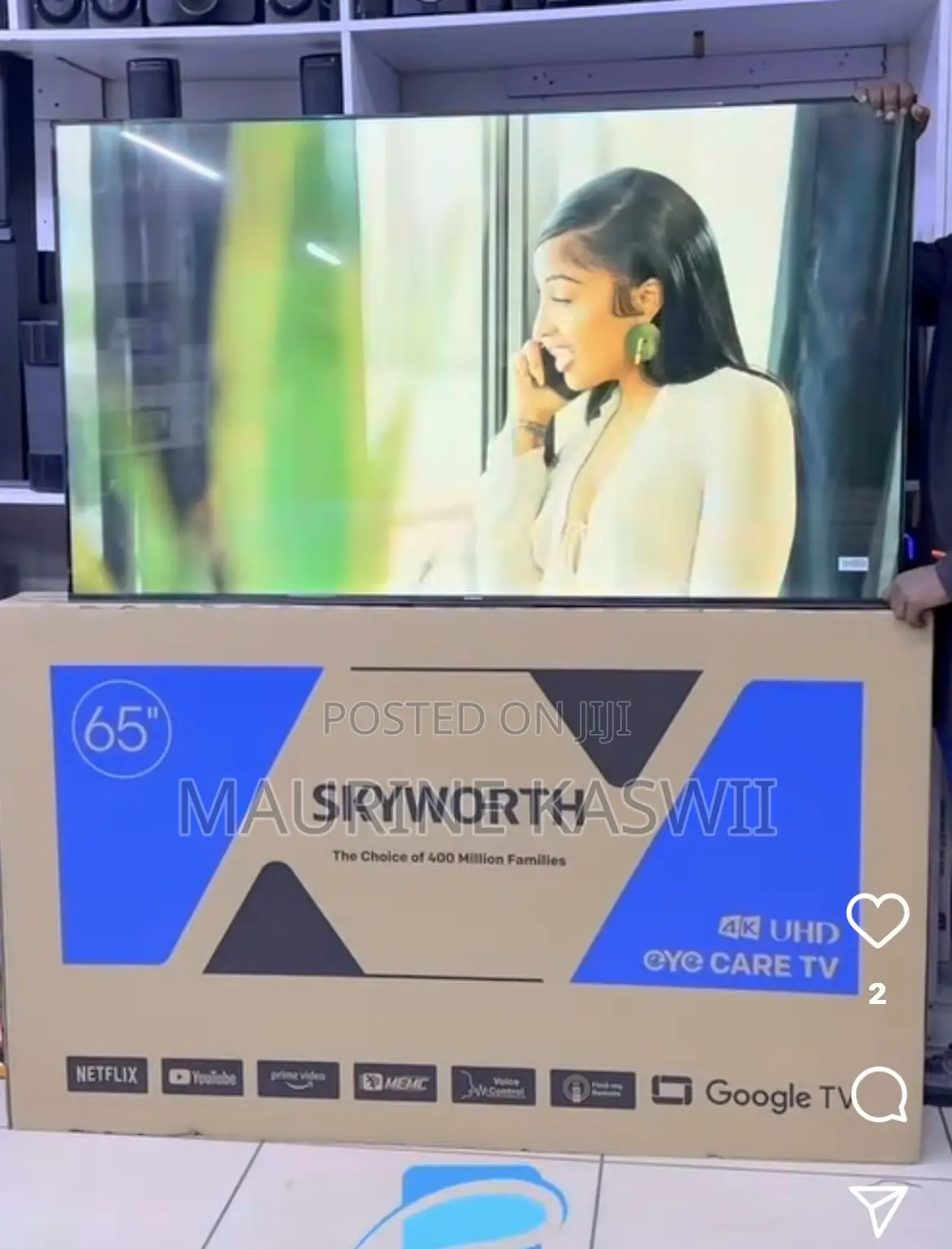 Skyworth 65”Google Uhd Oyo Care Tv