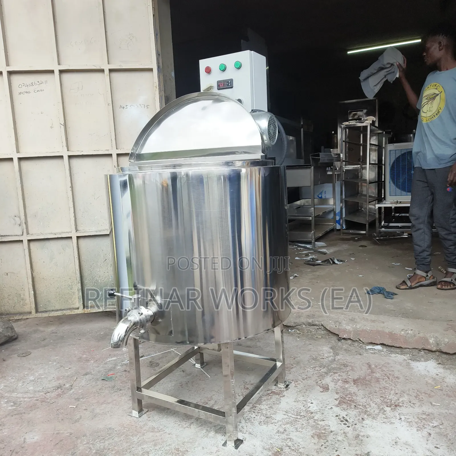 Agitated Mixing Tanks Milk Pasteurizer Chiller Cooler Juice