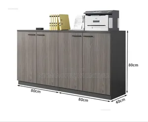 Sleek Lockable 4-Door Credenza for Secure Storage