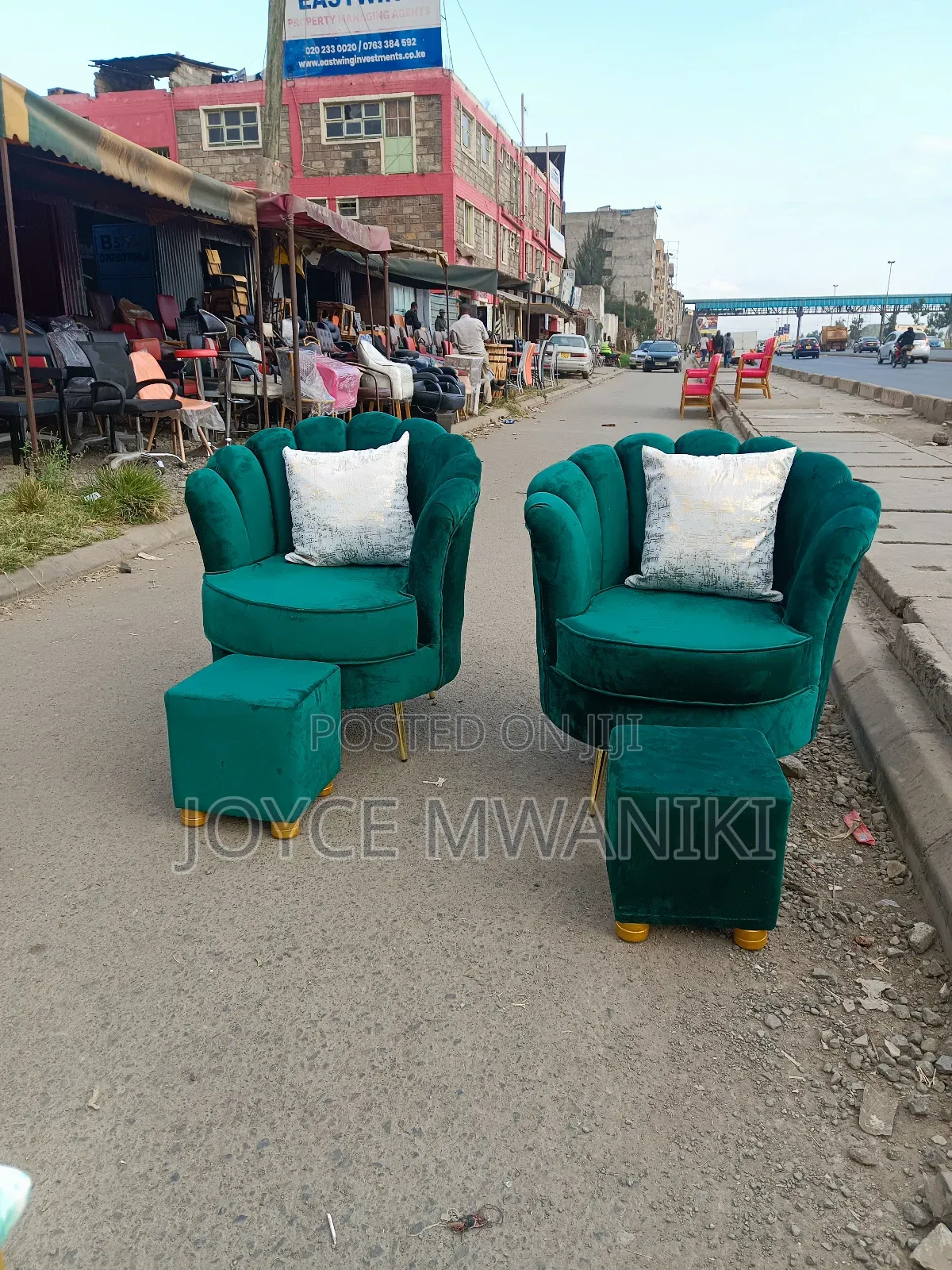 2 Pedicure Buttefry or Flower Seats With Stools