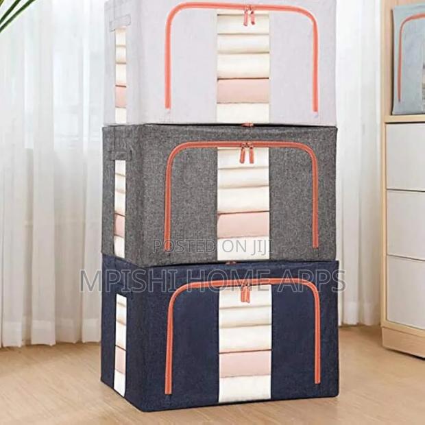 66l Foldable Metal Frame Clothes Storage - thumbnail 3