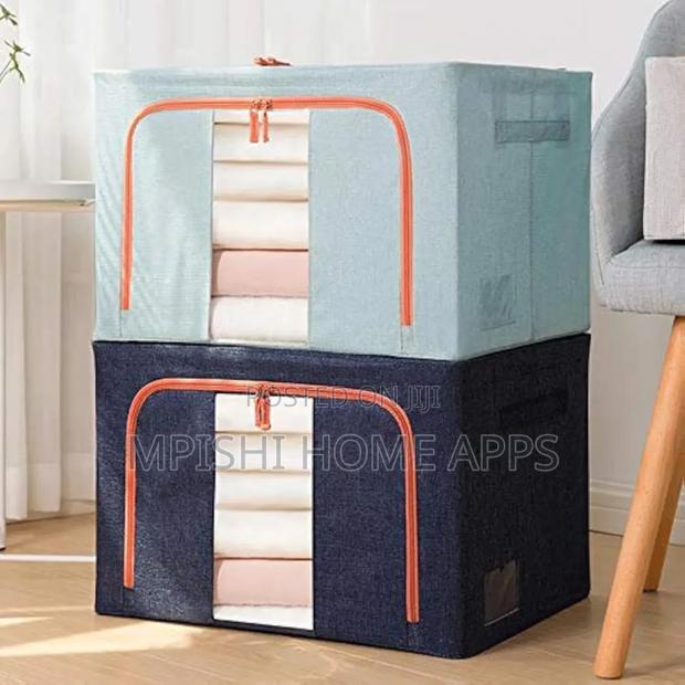 66l Foldable Metal Frame Clothes Storage - thumbnail 4
