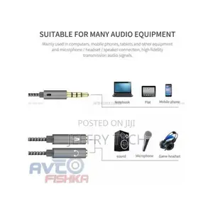 Adaptateur Jack Vers Casque, Voix,Audio Stéréo Aux,Câble Sé