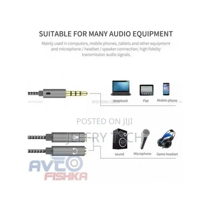 Adaptateur Jack Vers Casque, Voix,Audio Stéréo Aux,Câble Sé