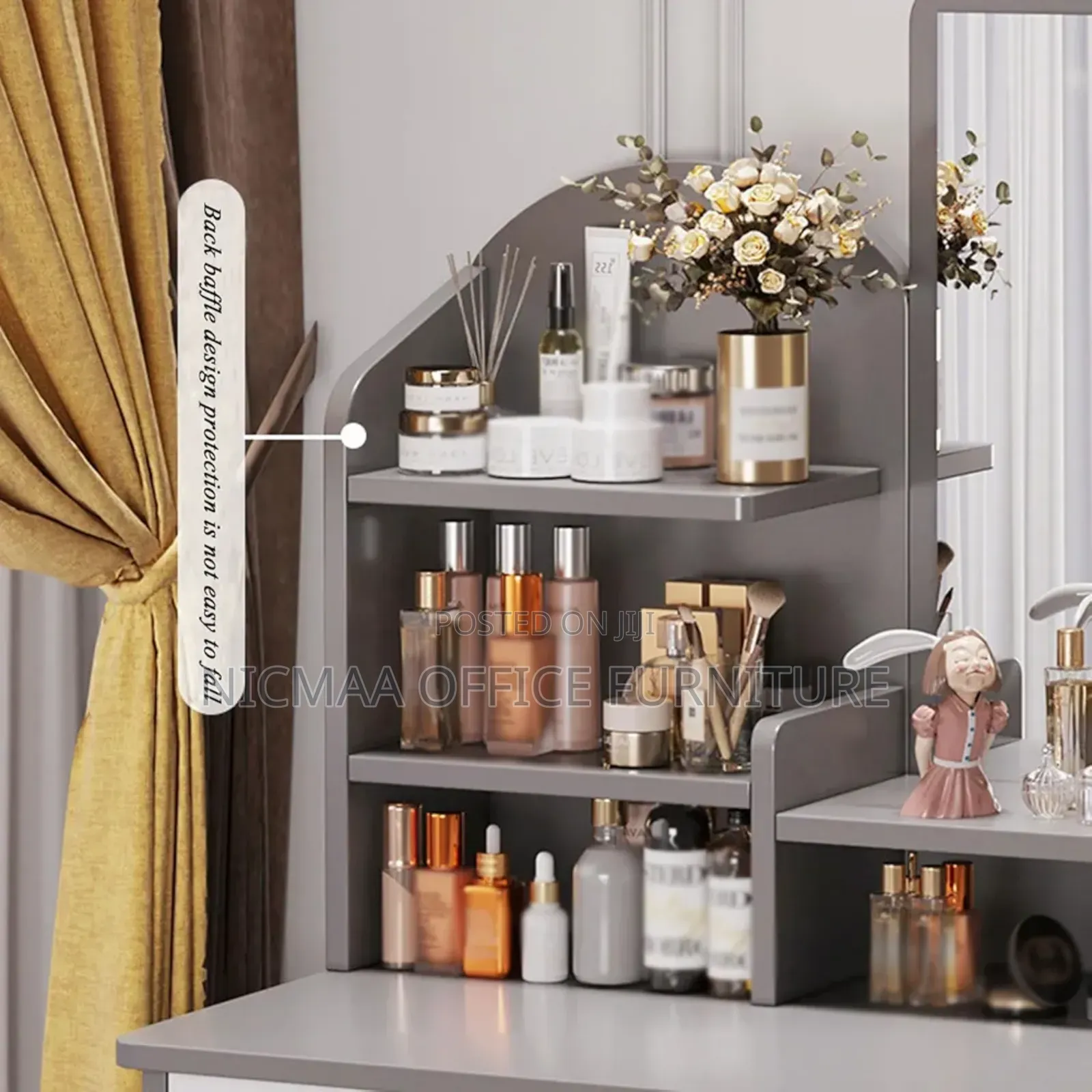 Glowup Vanity Set With Mirror Storage Drawers