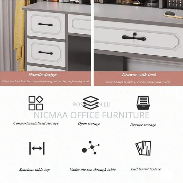 Glowup Vanity Set With Mirror Storage Drawers - thumbnail 3