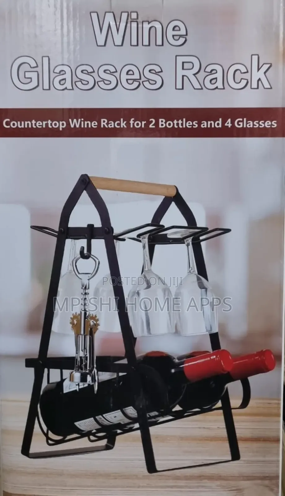 Metallic Wine Glass Rack