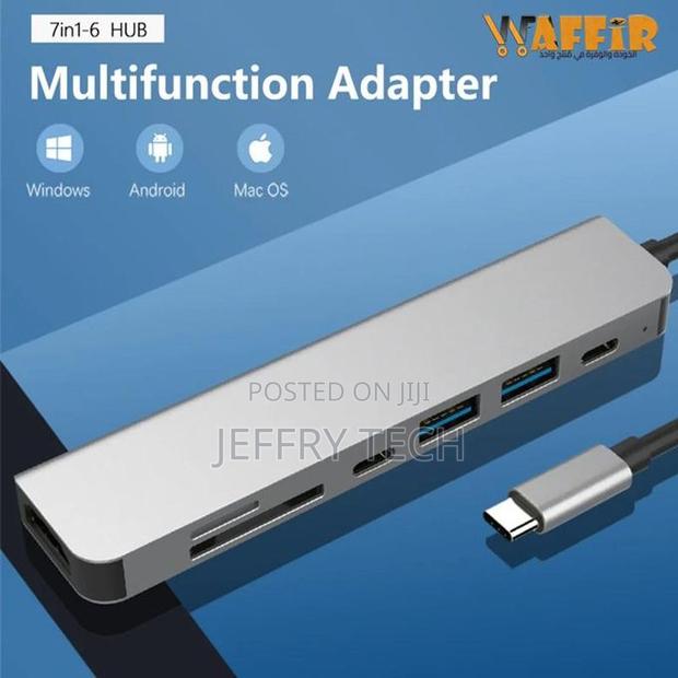 Adapter 7 in 1 Usb C Hub Multi-Port Type C Adapter With H - thumbnail 2