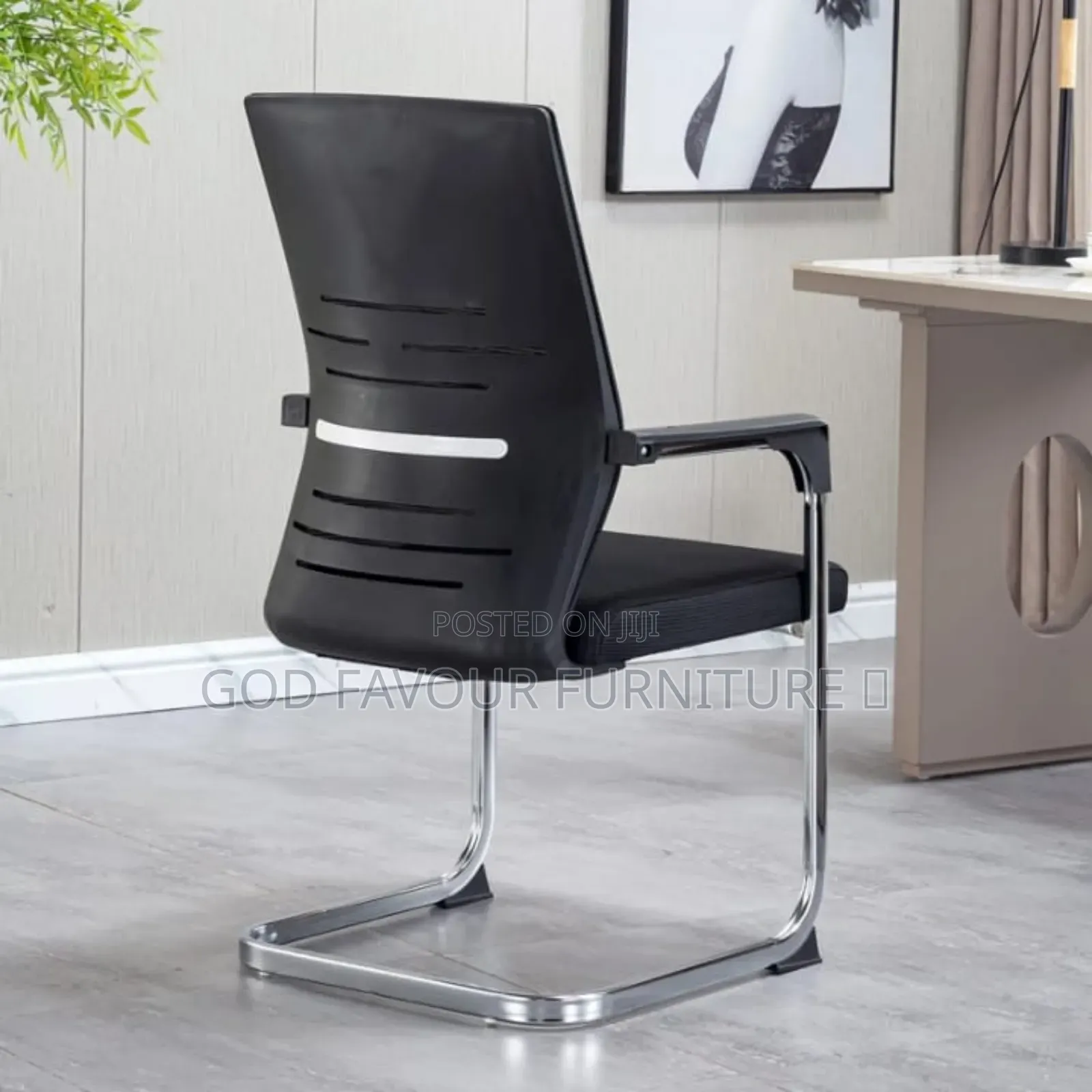 Blackish Modern Office Chair/Waiting Chair Ytf4k