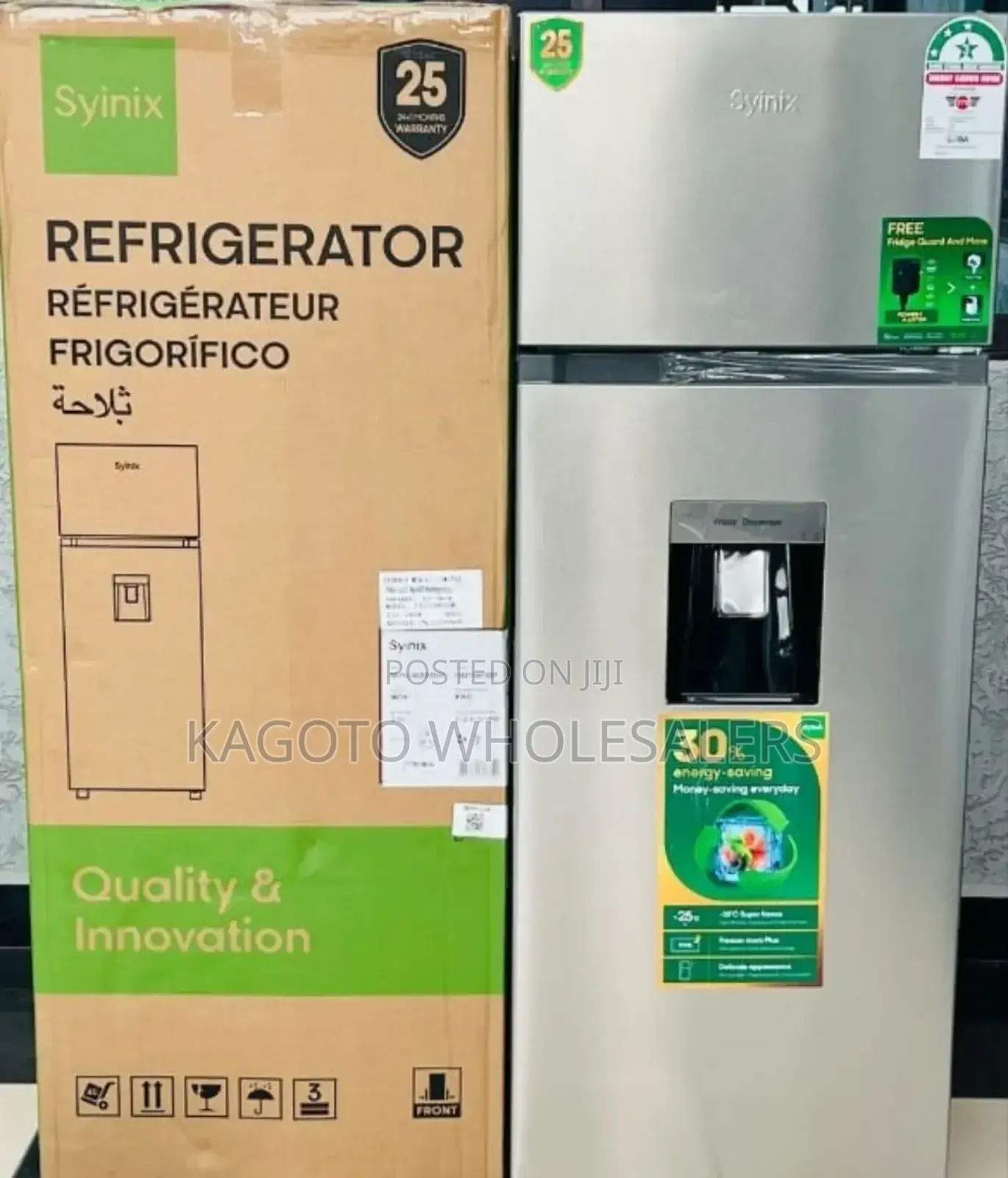 275litres Synix Non Frost Fridge With Dispenser