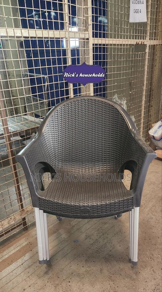 Bamboo Plastic Chair With Silver Metal Legs - main view