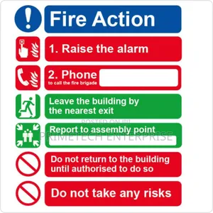 Fire Action Sign