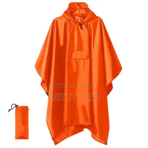High Quality Unisex Adult Rain Poncho With Cap*