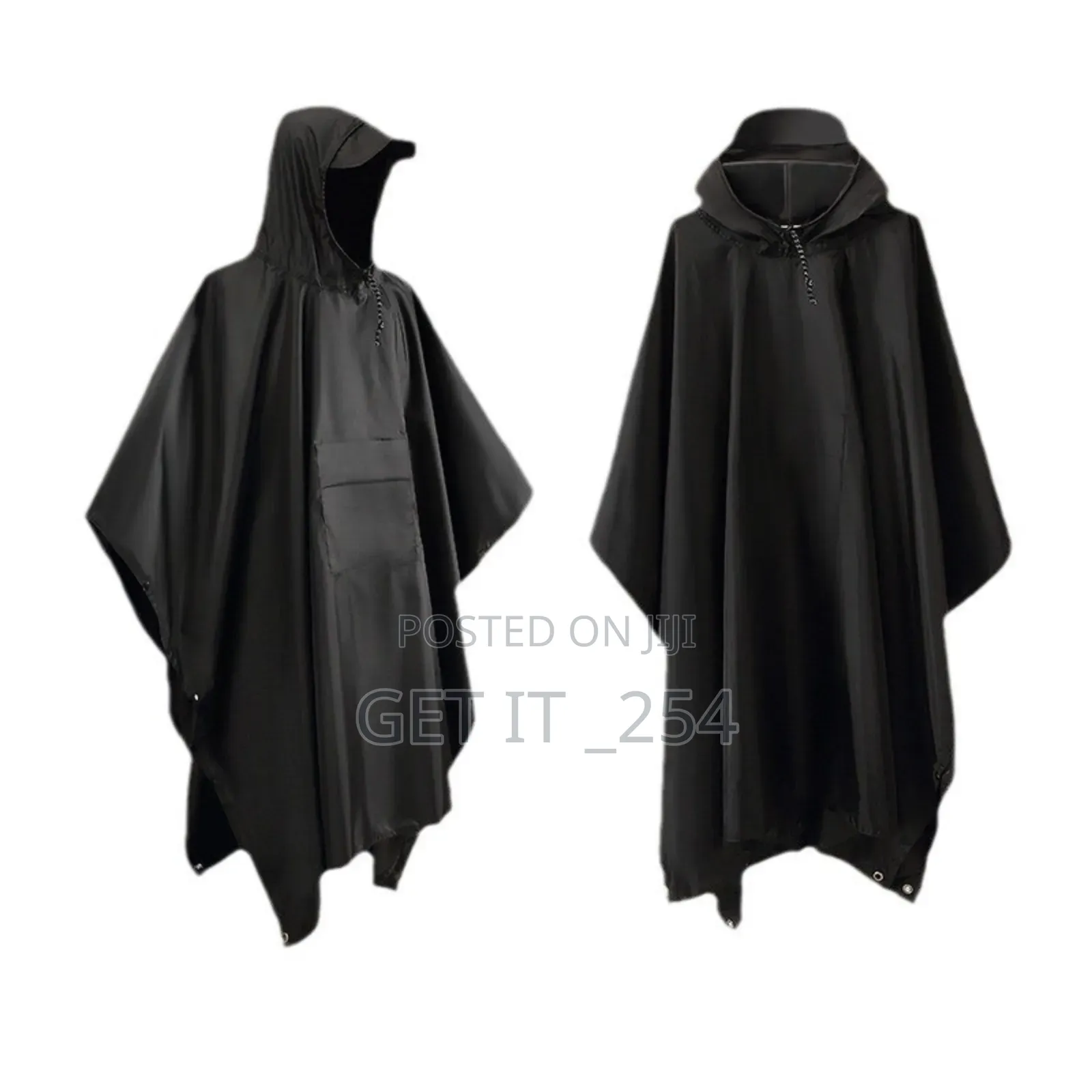 High Quality Unisex Adult Rain Poncho With Cap*