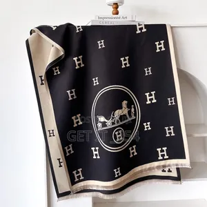 *Hermes D Scarf For Women Warmer Winter Cashmere Shawl