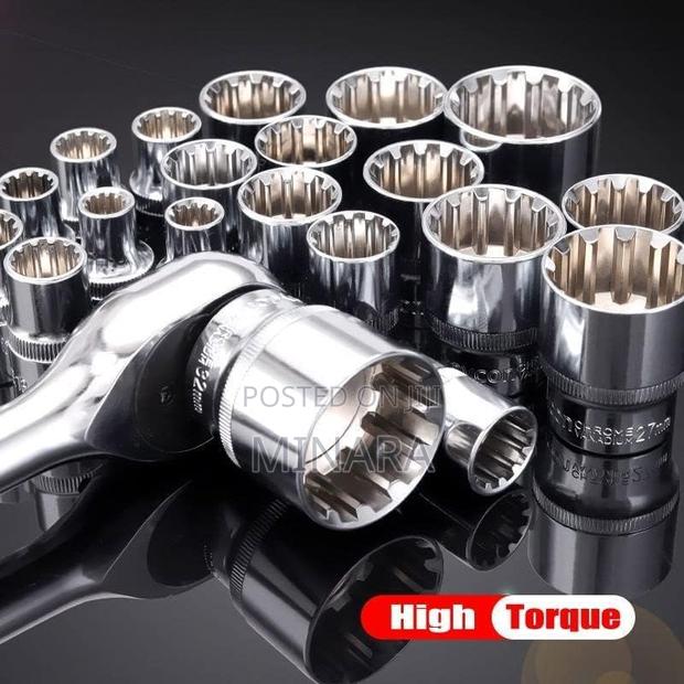 19 Pcs, Multi Spline Sockets, 12 Point Sockets, (No. 8-32) - thumbnail 4