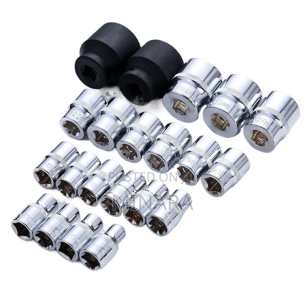 21 Pcs, 12 Point Sockets, (No. 8-36), Multi Spline - thumbnail 3