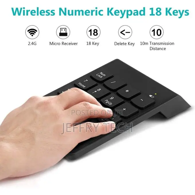 Mini 18 Keys Numeric Keypad Wireless Keyboard