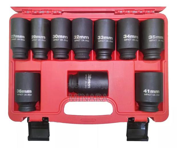 10 Pcs, Impact Sockets, Hub / Axle Nut Sockets (No. 27-41) - main view