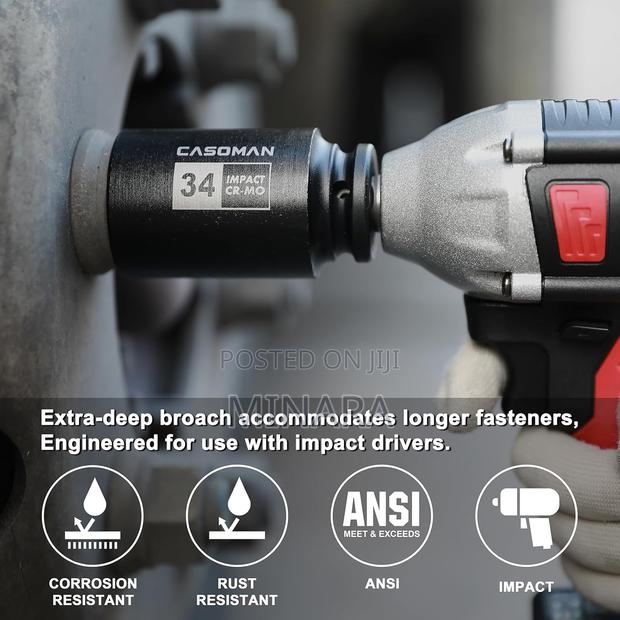 10 Pcs, Impact Sockets, Hub / Axle Nut Sockets (No. 27-41) - thumbnail 4