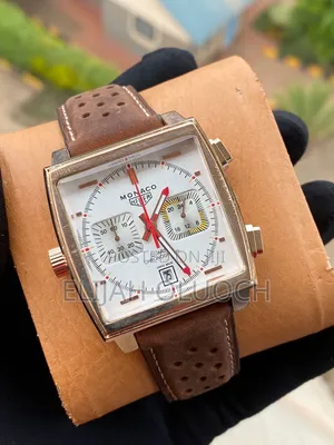 Monaco Heur Chronograph Men Watch (Leather/Metallic Strap)