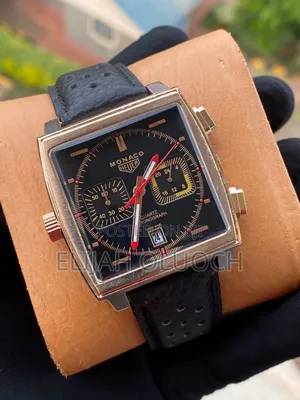 Monaco Heur Chronograph Men Watch (Leather/Metallic Strap)