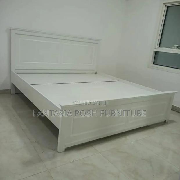 5 by 6 Modern White Bed Available Now - Free Delivery