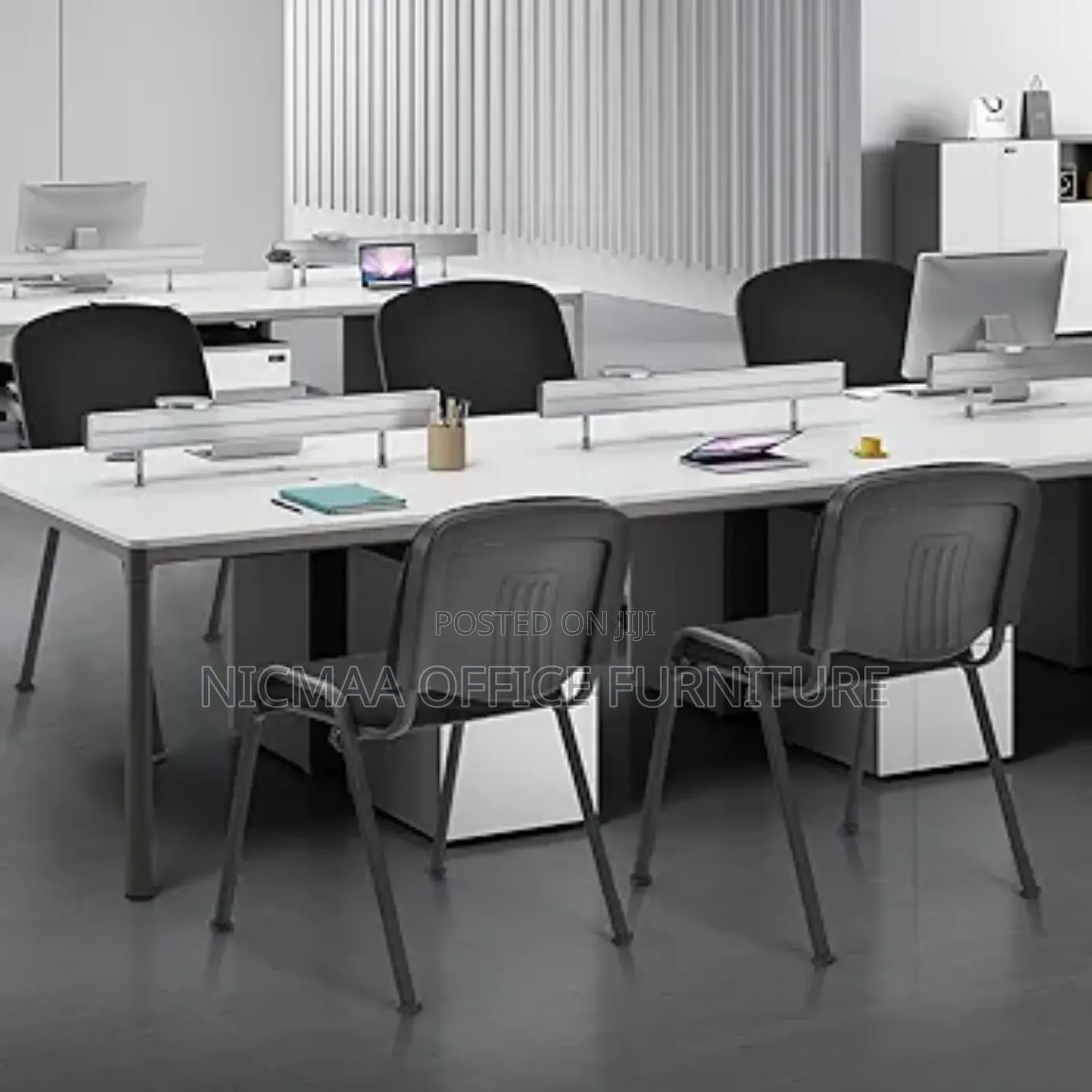 Ergonomic Stackable Black Conference Chair