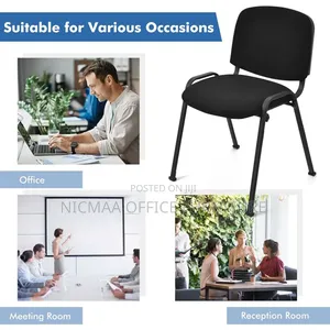 Ergonomic Stackable Black Conference Chair