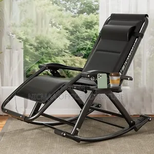 Foldable Rocking Lounge Chair With Pillow