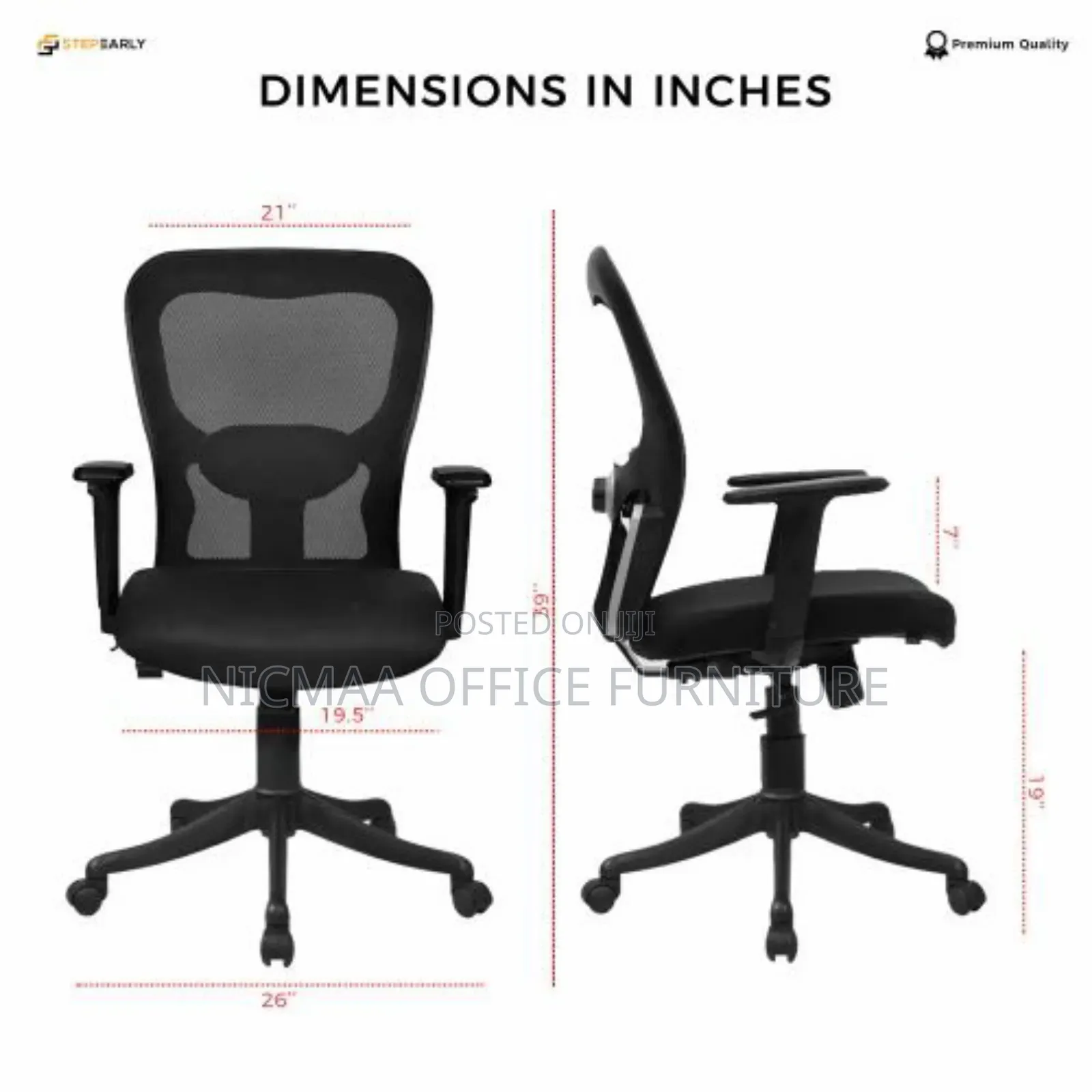 Elite Grey Ergonomic Office Chair