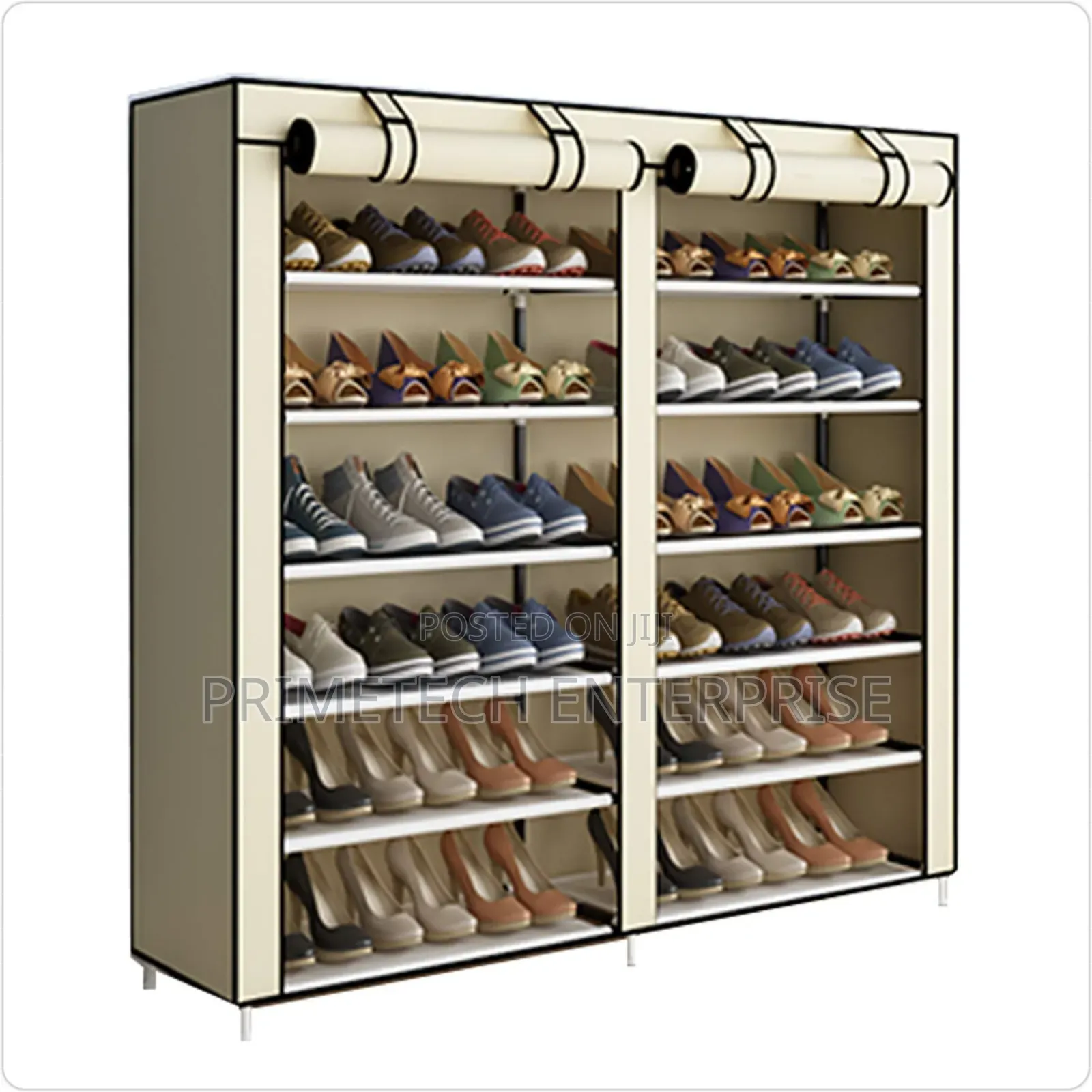 6 Layer Double Colunm Shoe Rack