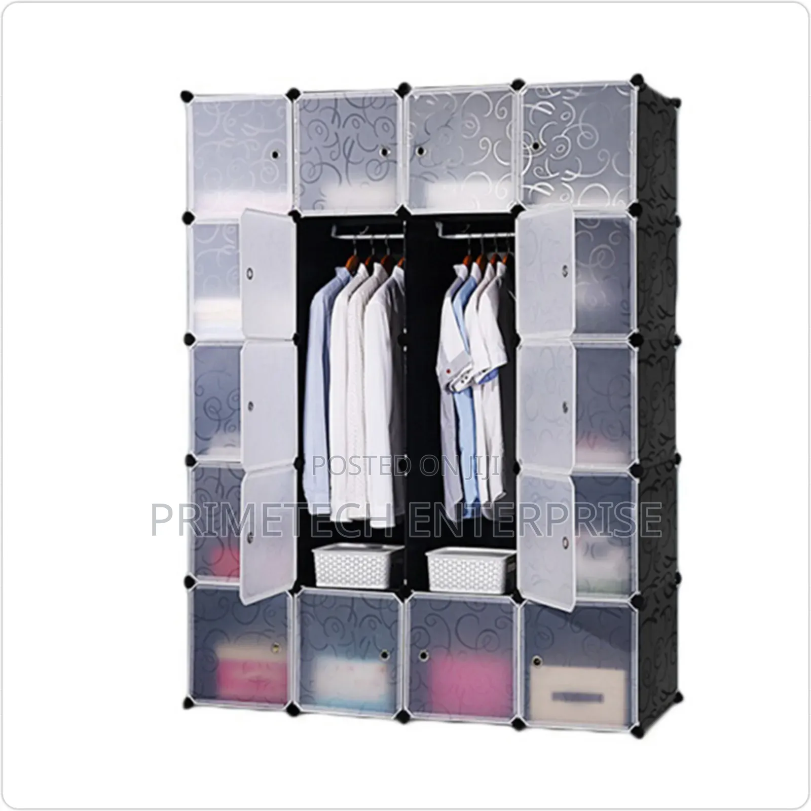 Plastic Wardrobe-Black