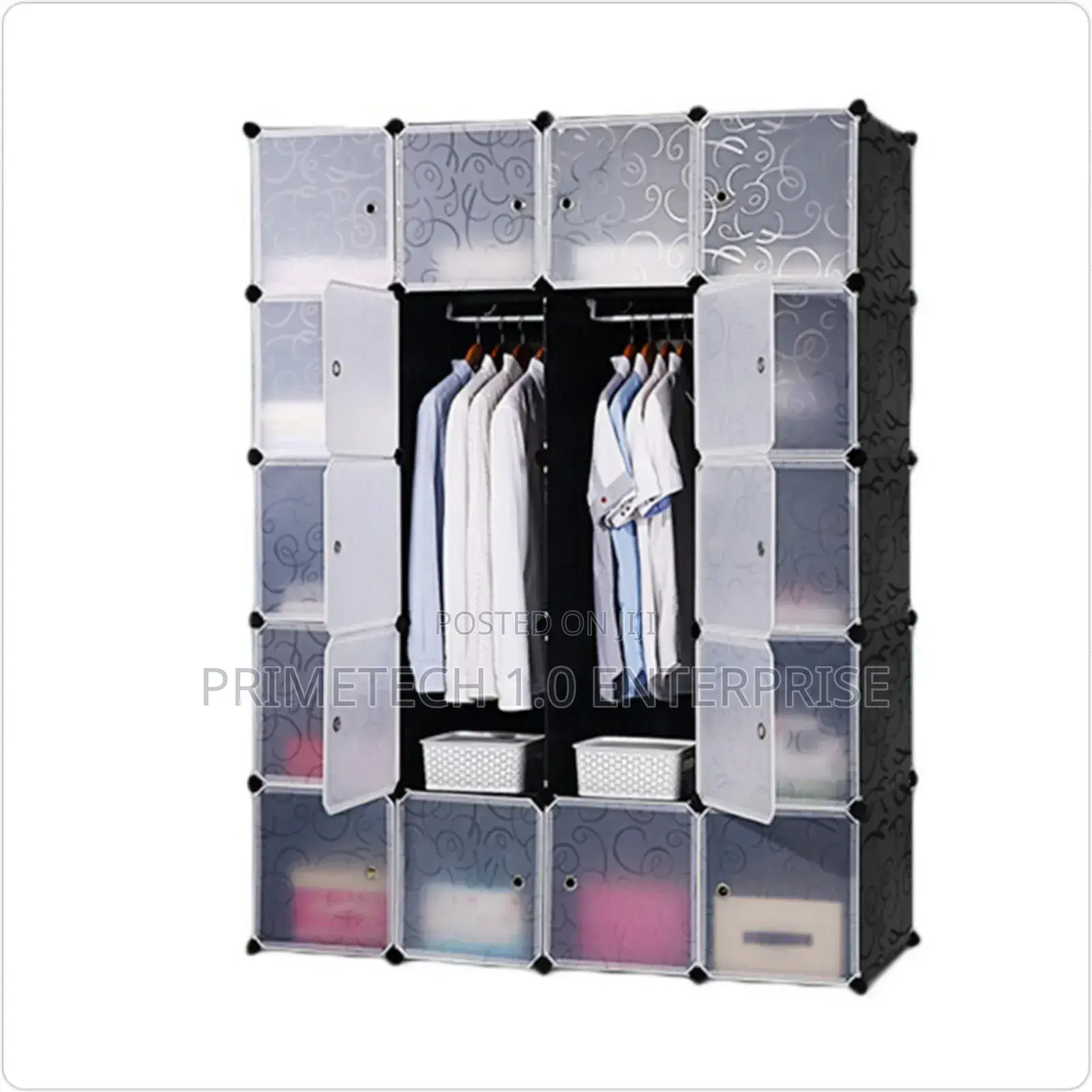 Plastic Wardrobe-Black