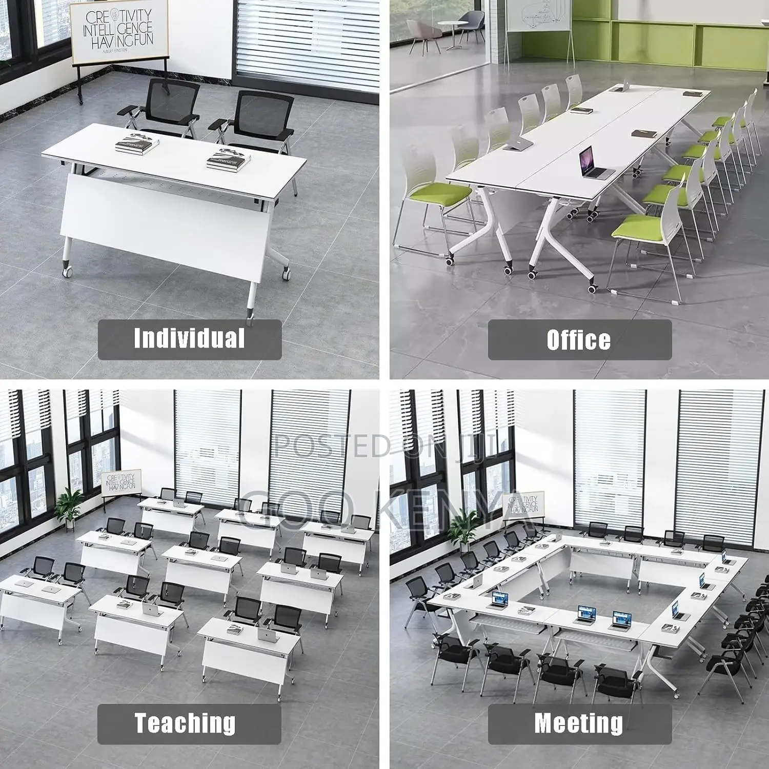 Office Table ; Unique Foldable Training Office Table