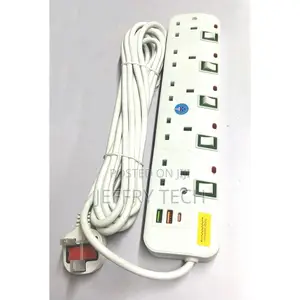 High Astra 5-Way Socket Power Extension Cable With 2 Usb Cha
