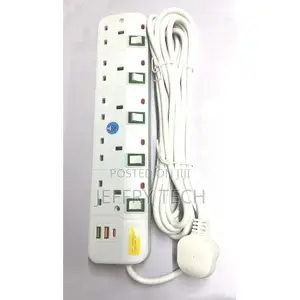 High Astra 5-Way Socket Power Extension Cable With 2 Usb Cha