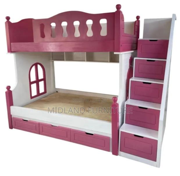 Modern Double Decker Bed Design for Girls - main view
