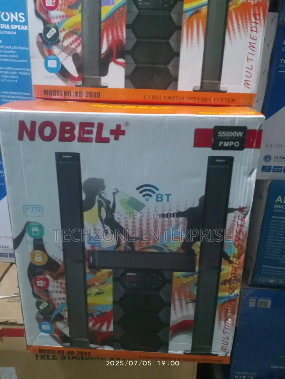 Nobel Tallboy Speaker System- Nb2040 Super Bass Surround