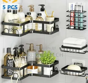 5pcs Set Rectangular Shower Caddy Shelf