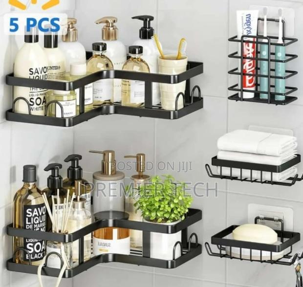 5pcs Set Rectangular Shower Caddy Shelf - main view