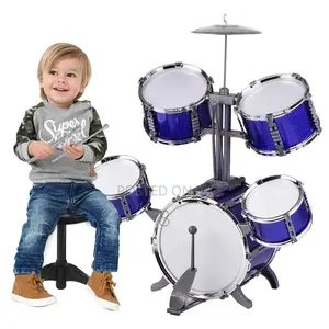 Kids Drum Set With Stools and Sticks — Fun Musical Toy