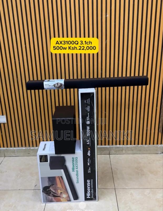 Hisense Ax3100q Soundbar 500 Watts 3.1 Channel Dolby Atmos